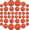 40-Piece Basketball Cut Outs in Orange and Black, Sports Theme Birthday Party Decorations, Game Day Celebrations, Classroom Décor, 4" - 12"